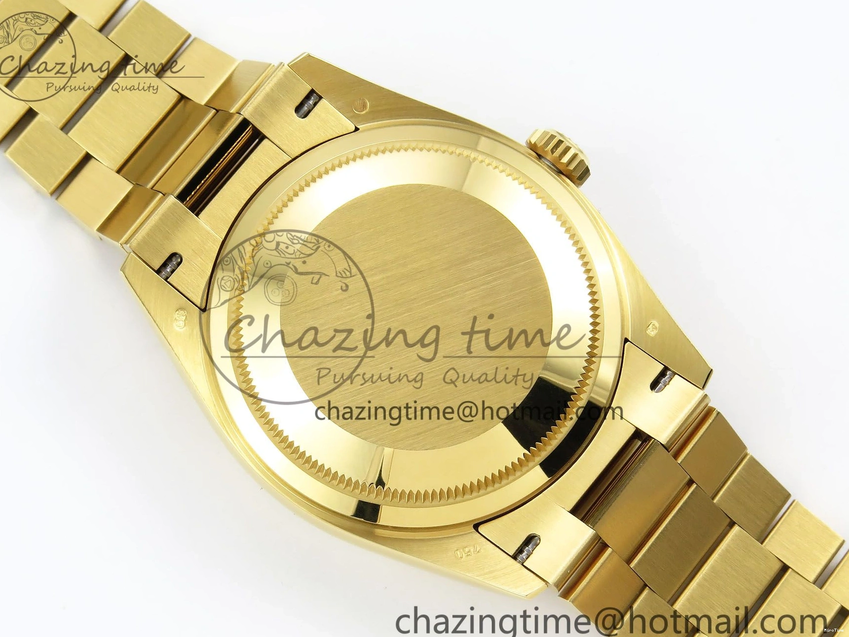 MiroTime 0324 Day Date 36 YG RAF Best Edition Brown Wave Dial on YG Bracelet A Effortless 1383